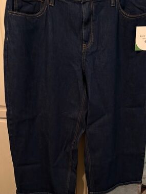 kate spade Dark Indigo Cuffed Relaxed Jeans